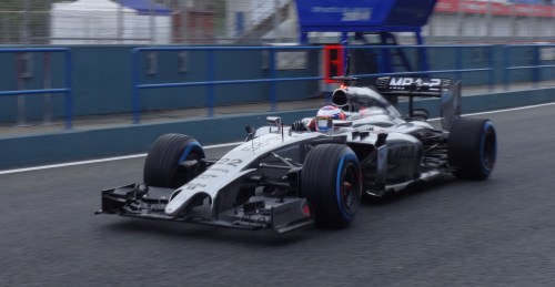Jenson Button gives the McLaren its first run. Photo: AC