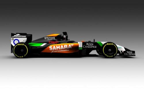 Force India has shown a picture of its new car